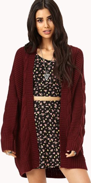 forever 21 purple cardigan