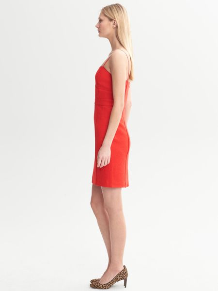 Banana Republic Piped Corset Dress New Vermillion in Red (New ...