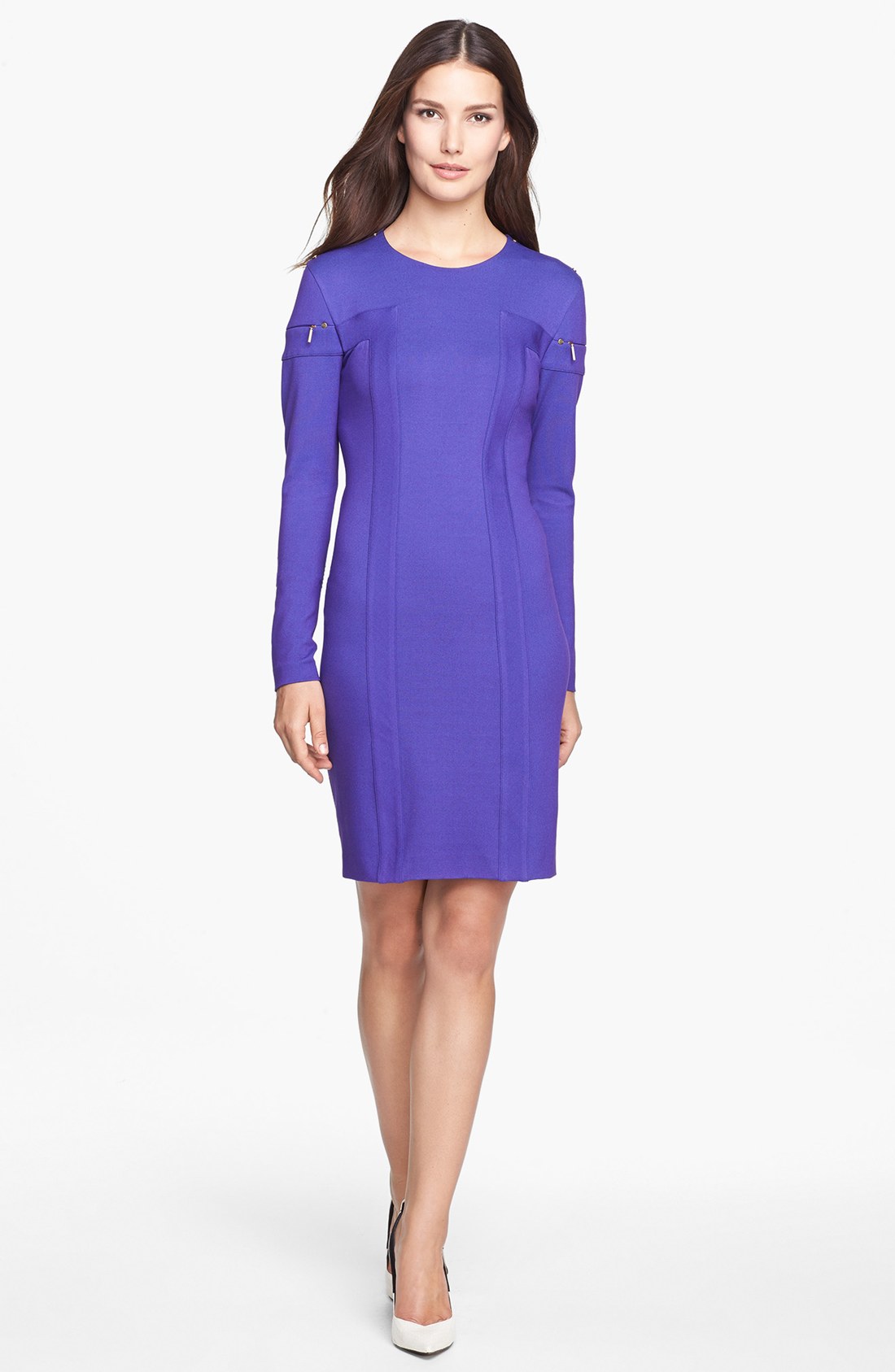 Rachel Roy Cut Sleeve Ponte Dress in Purple (Lavish Purple) | Lyst