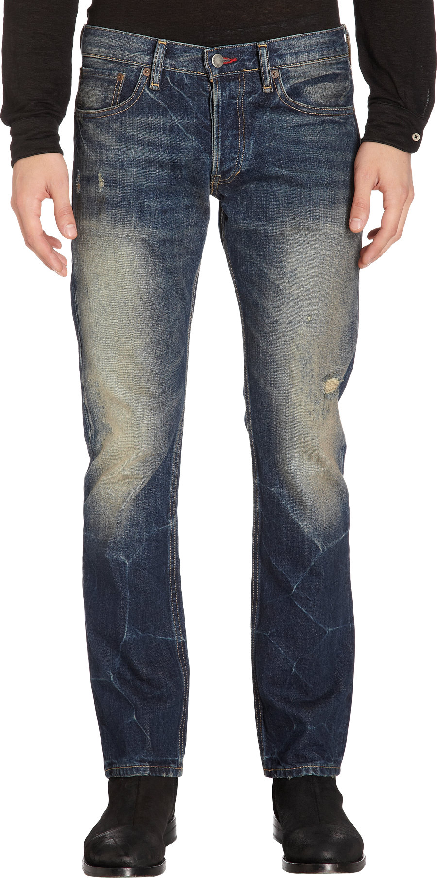 Ralph Lauren Black Label Heavy Fade Jeans In Yellow For Men | Lyst Ralph Lauren Black Label Heavy Fade Jeans In Yellow For Men | Lyst