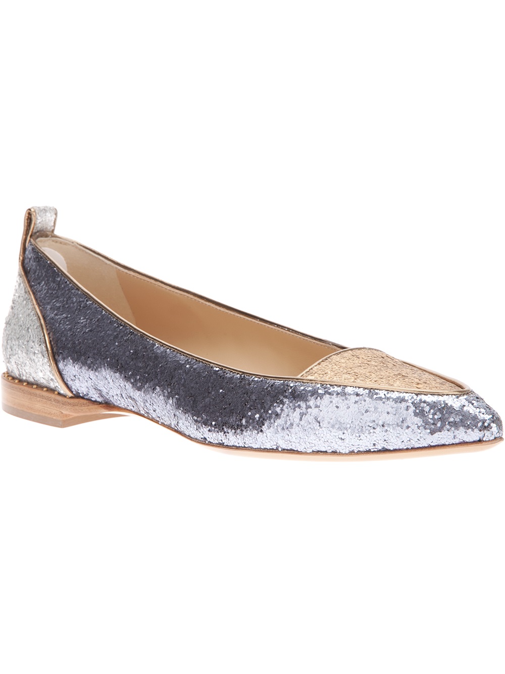 sparkly pointed flats