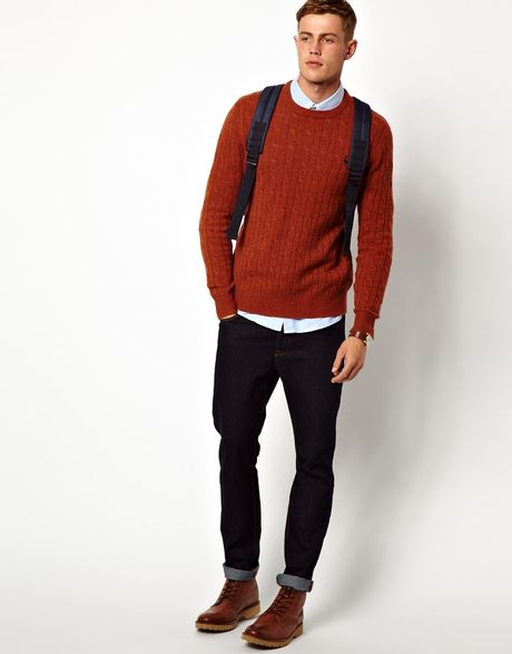 Ralph Lauren Jack Wills Sweater with Cable Knit in Brown for Men (Red) | Lyst