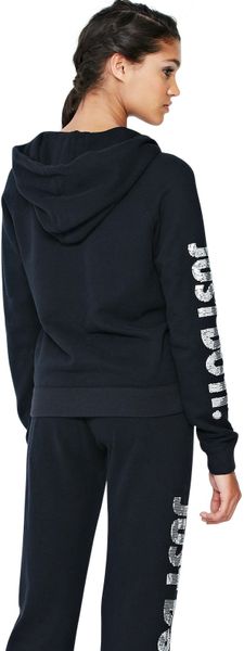 Nike Rally Sequin JDI Hoody in Black (black/silver) | Lyst