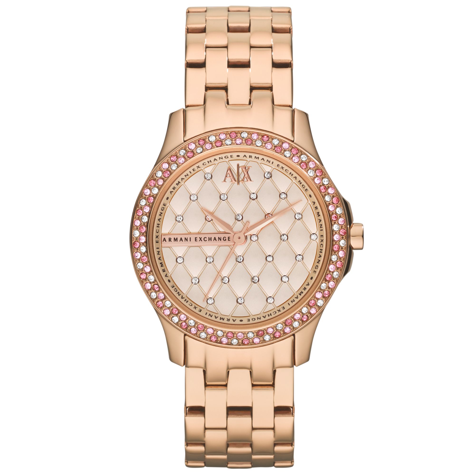 Armani Exchange Ax Armani Exchange Watch Womens Rose Gold Ionplated