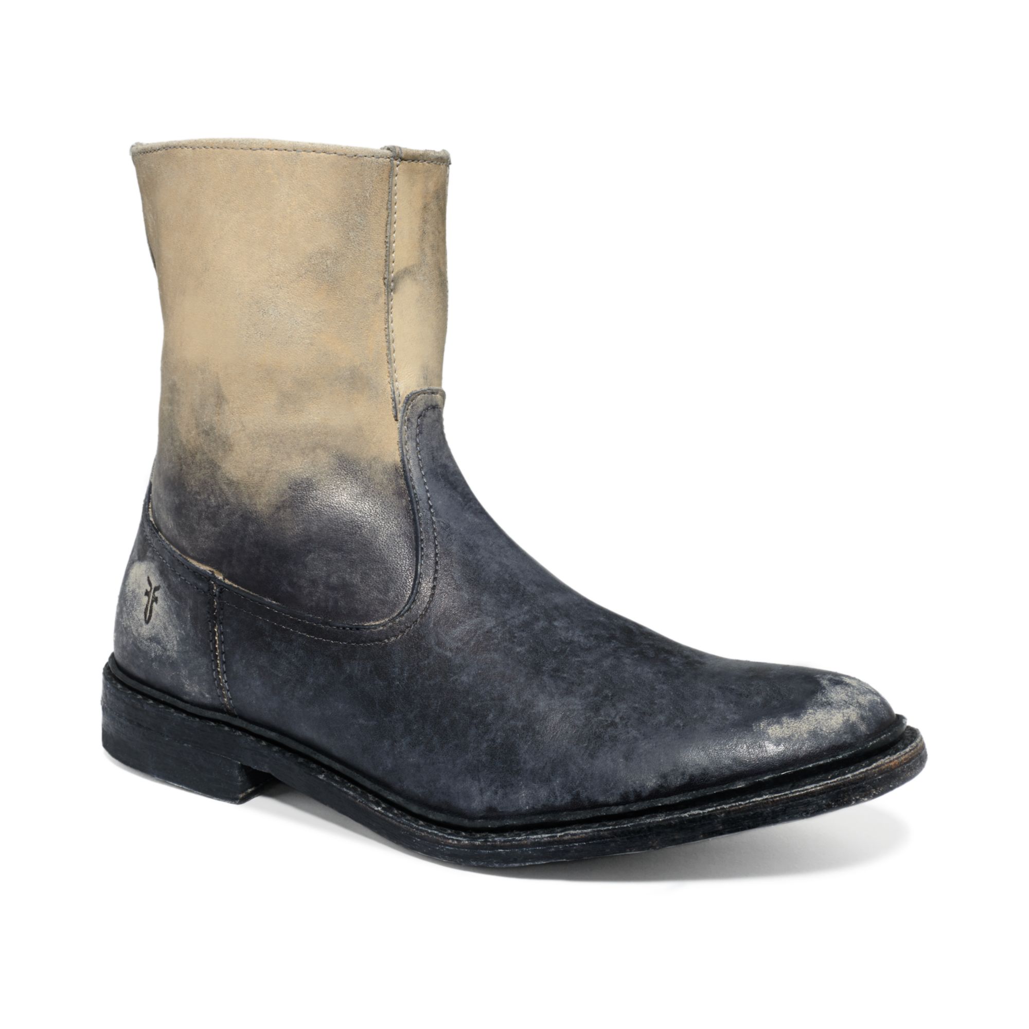 Frye James Inside Zip Boots in Gray for Men (Off White/Grey) | Lyst