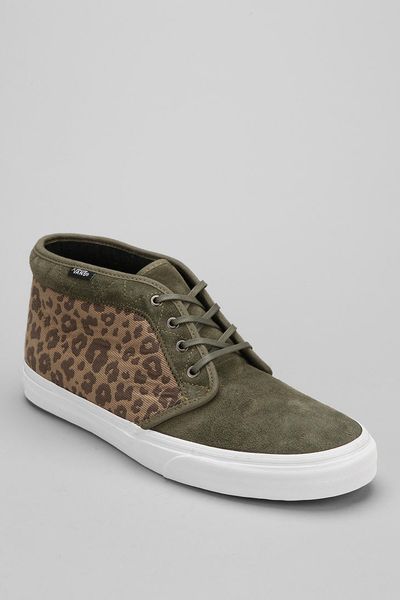 olive green vans with cheetah print