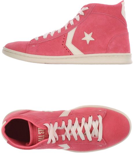 pastel pink leather converse