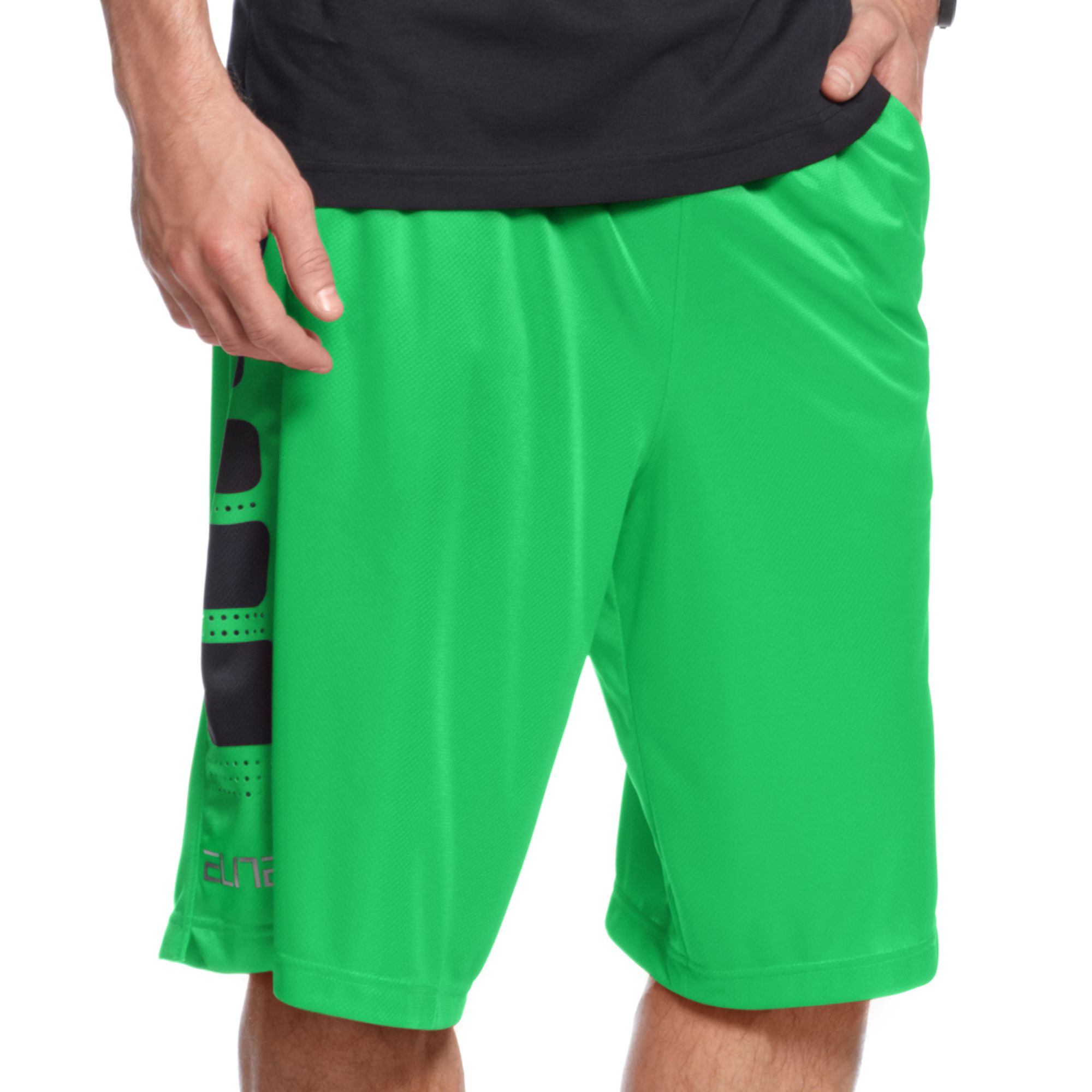 nike fleece shorts green