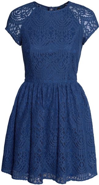 brown lace dress h&m