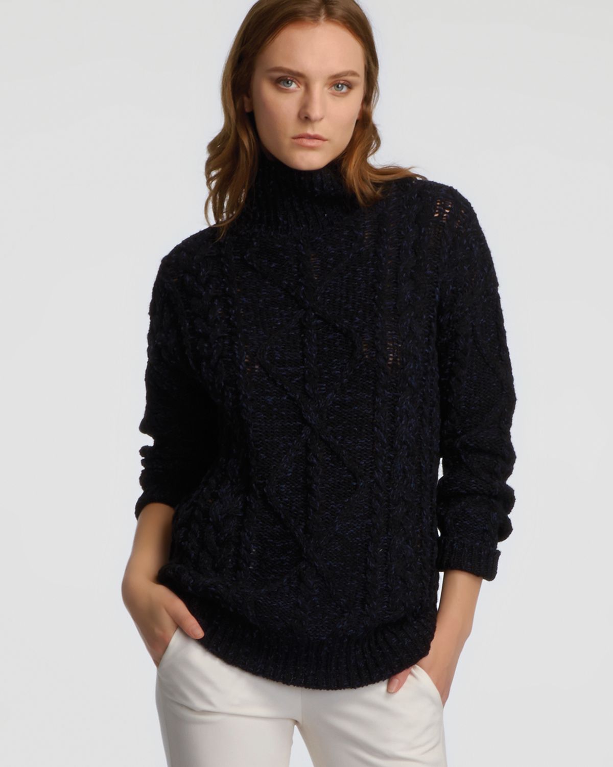 chunky turtleneck sweater