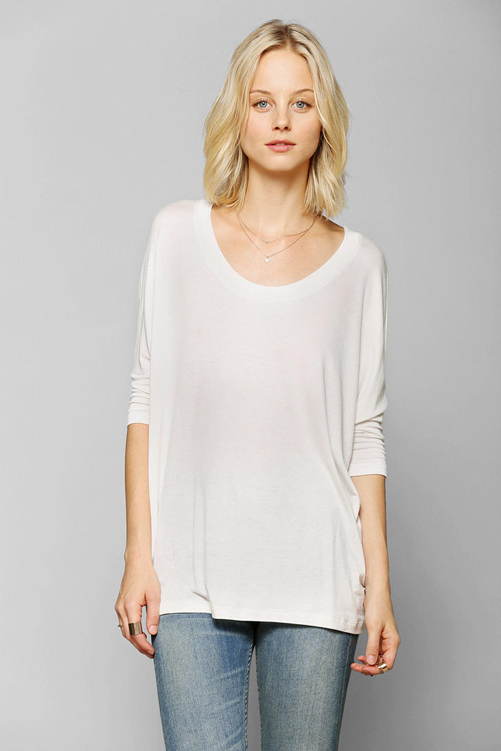 Urban Outfitters Mouchette Oversized Tunic Tee in White (IVORY) Lyst