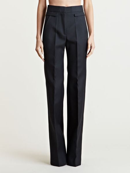 Givenchy Womens High Waisted Wide Leg Pants in Black | Lyst