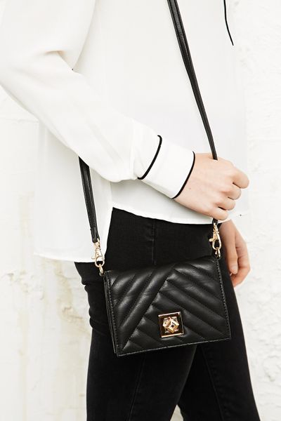 Kimchi Blue Quilted Mini Cross Body Bag in Black Kimchi Blue Quilted Mini Cross Body Bag in Black