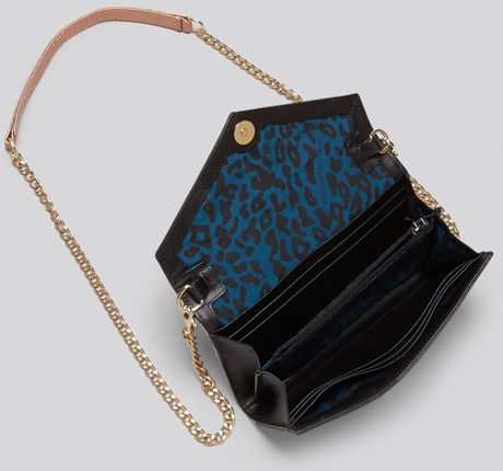 Rebecca Minkoff Crossbody Colorblock Wallet On A Chain in Gold (Gold/Rose Gold/Black) | Lyst