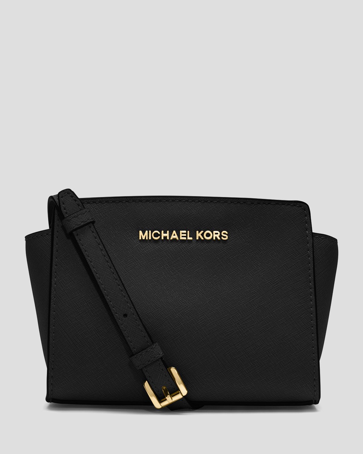 Michael Michael Kors Mini Selma Crossbody in Black (Black/Gold)