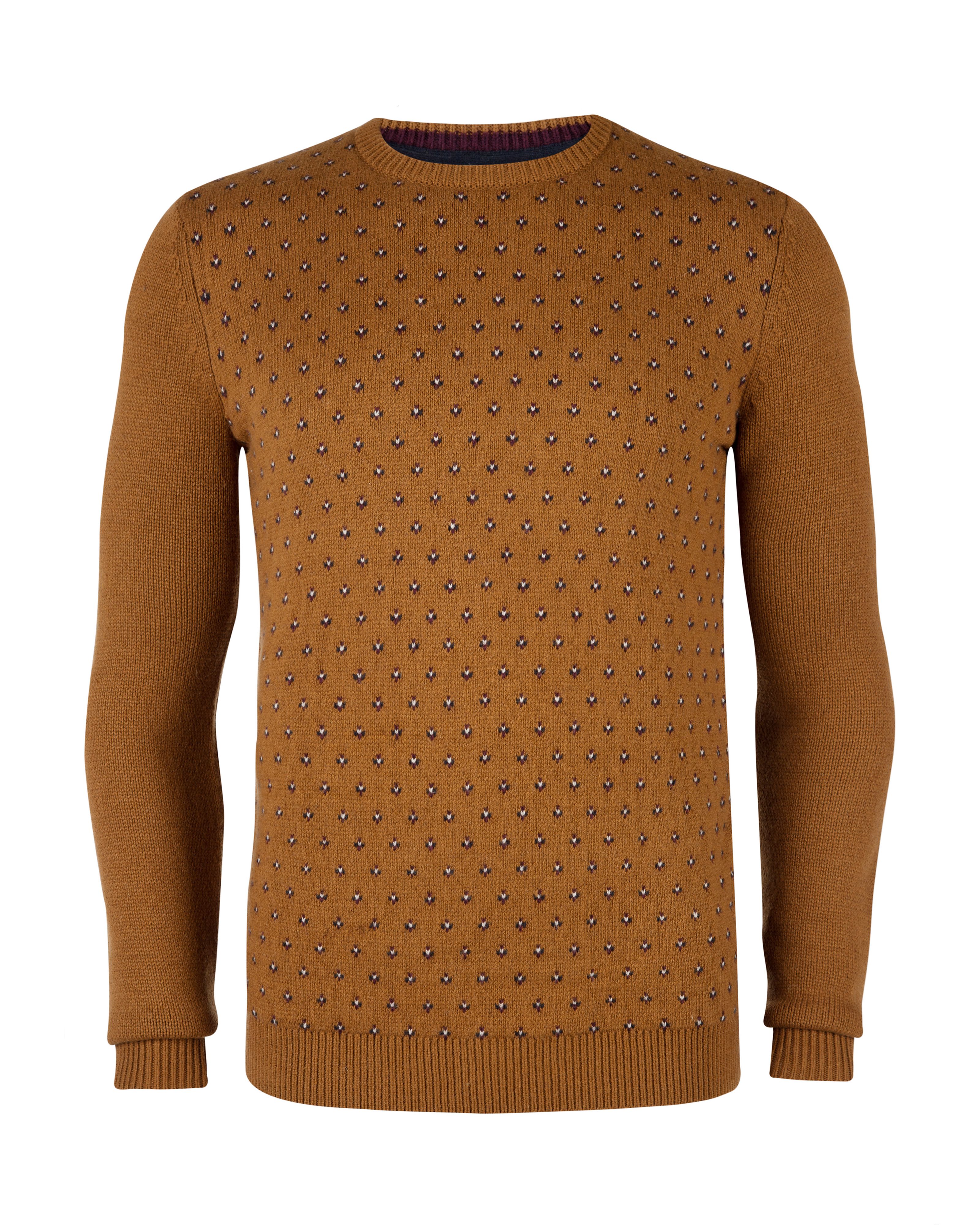 Ted Baker Piptop Patterned Jumper in Yellow for Men (Mustard) Lyst