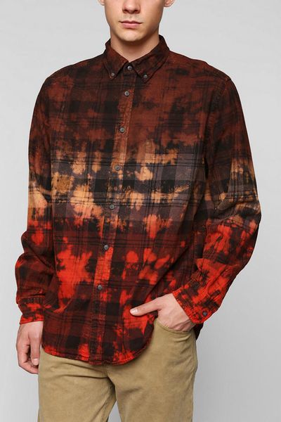 Urban Outfitters Urban Renewal Ombredye Flannel Shirt in Brown for Men ...