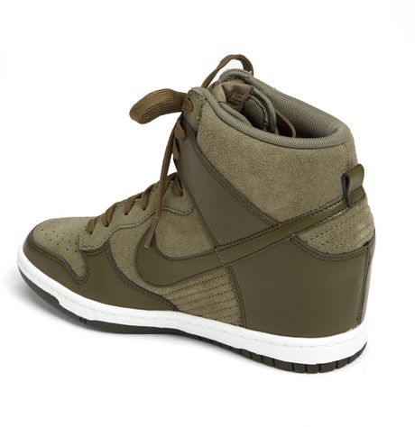 nike wedge sneaker nike dunk sky hi wedge sneaker in gray loden nike wedge sneaker nike dunk sky hi wedge sneaker in gray loden