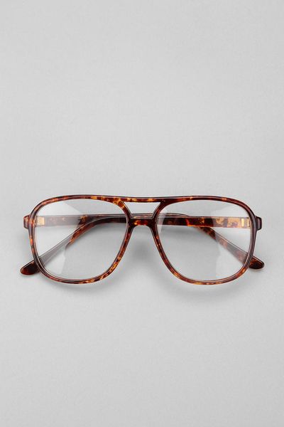 Urban Outfitters Square Aviator Readers in Brown for Men | Lyst