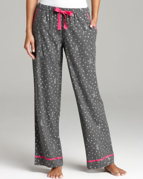 Dkny Winter Magic Pajama Pants In Gray Charcoal Star Lyst