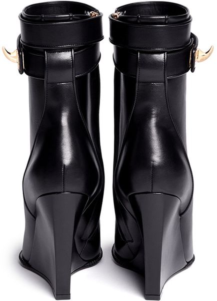 Givenchy Shark Tooth Midcalf Wedge Boots In Black Lyst