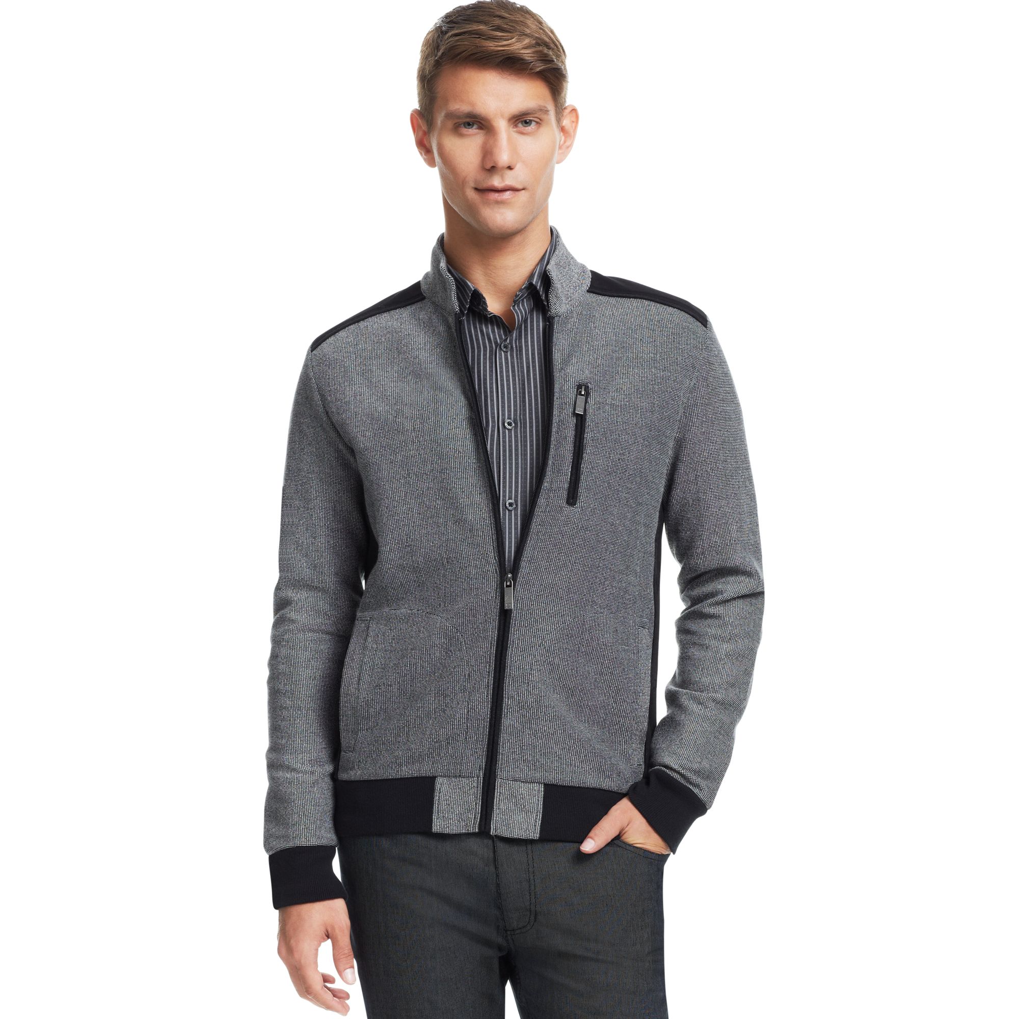 Kenneth Cole Reaction jackets casual jackets in Gray for Men (Black) | Lyst
