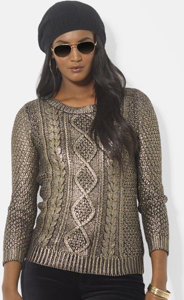 ralph lauren gold sweater