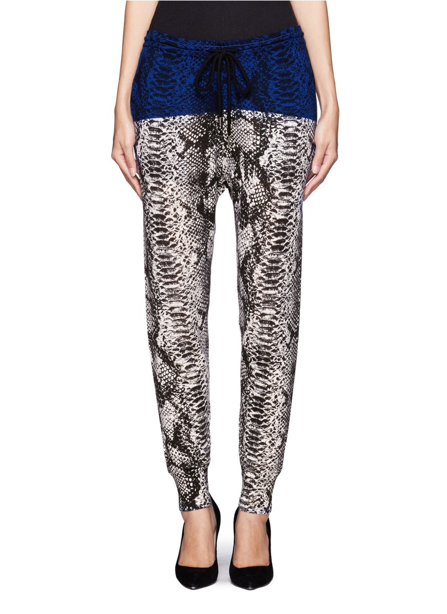 animal print jogging bottoms