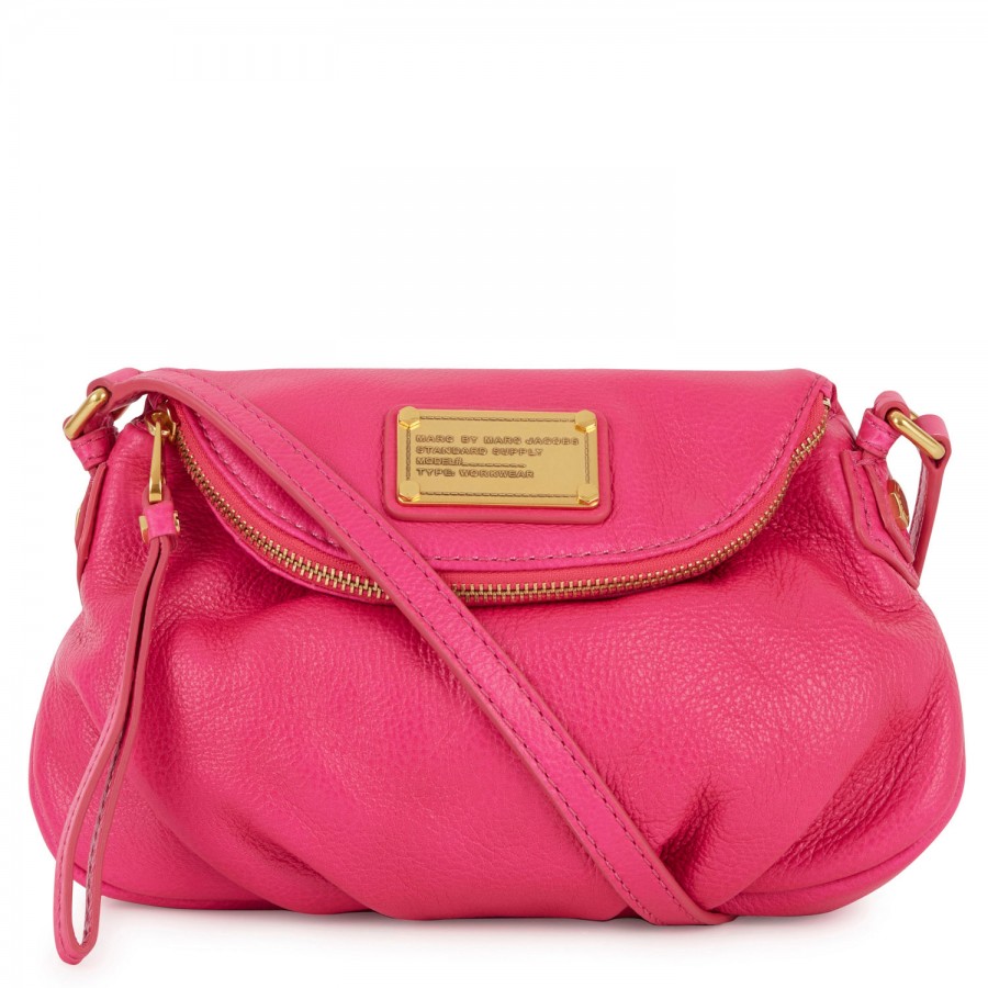 Marc By Marc Jacobs Mini Natasha Grained Leather Crossbody Bag in Pink | Lyst
