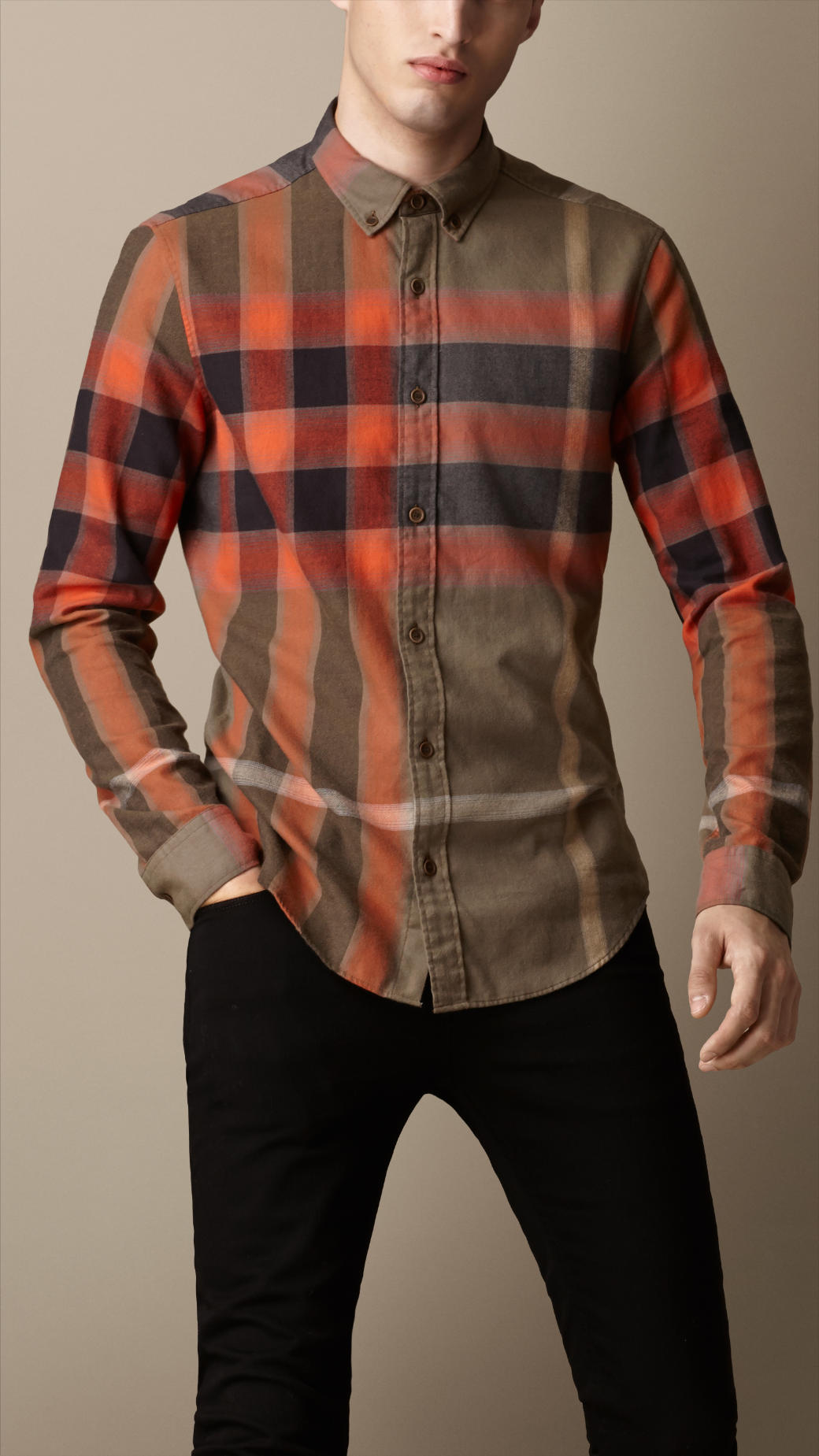 burberry flannel shirt mens