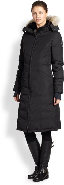 canada goose long black coat womens