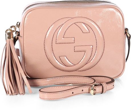 Gucci Soho Patent Leather Disco Bag in Pink (BLUSH) | Lyst