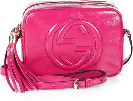 Gucci Soho Patent Leather Disco Bag in Pink (BRIGHT PINK) | Lyst