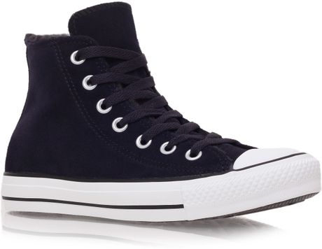 hi top fur lined converse boots
