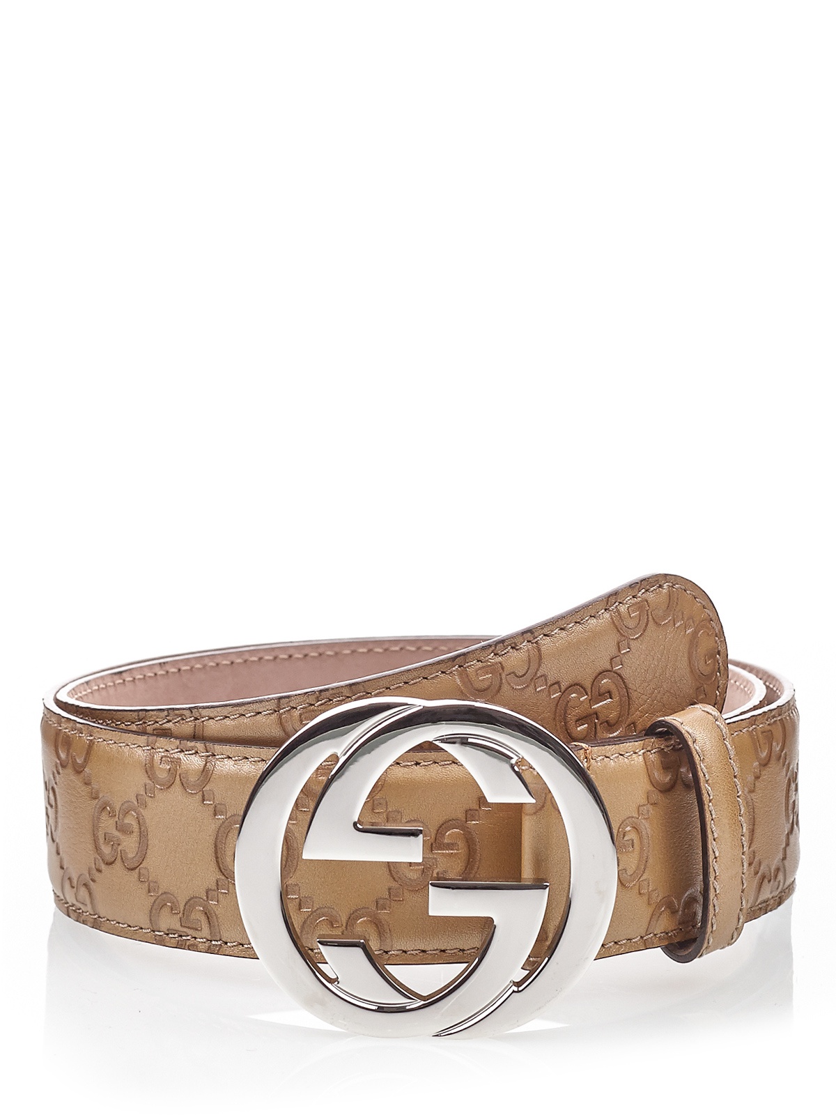 Gucci Belt in Khaki for Men (gold) | Lyst