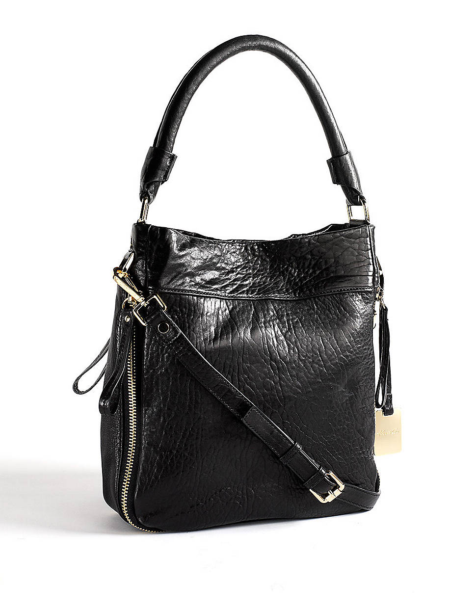 Cole Square Biz Leather Hobo Bag in Black Lyst