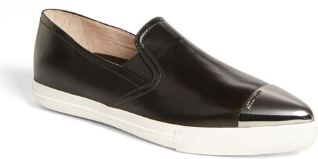 miu miu metal cap sneaker