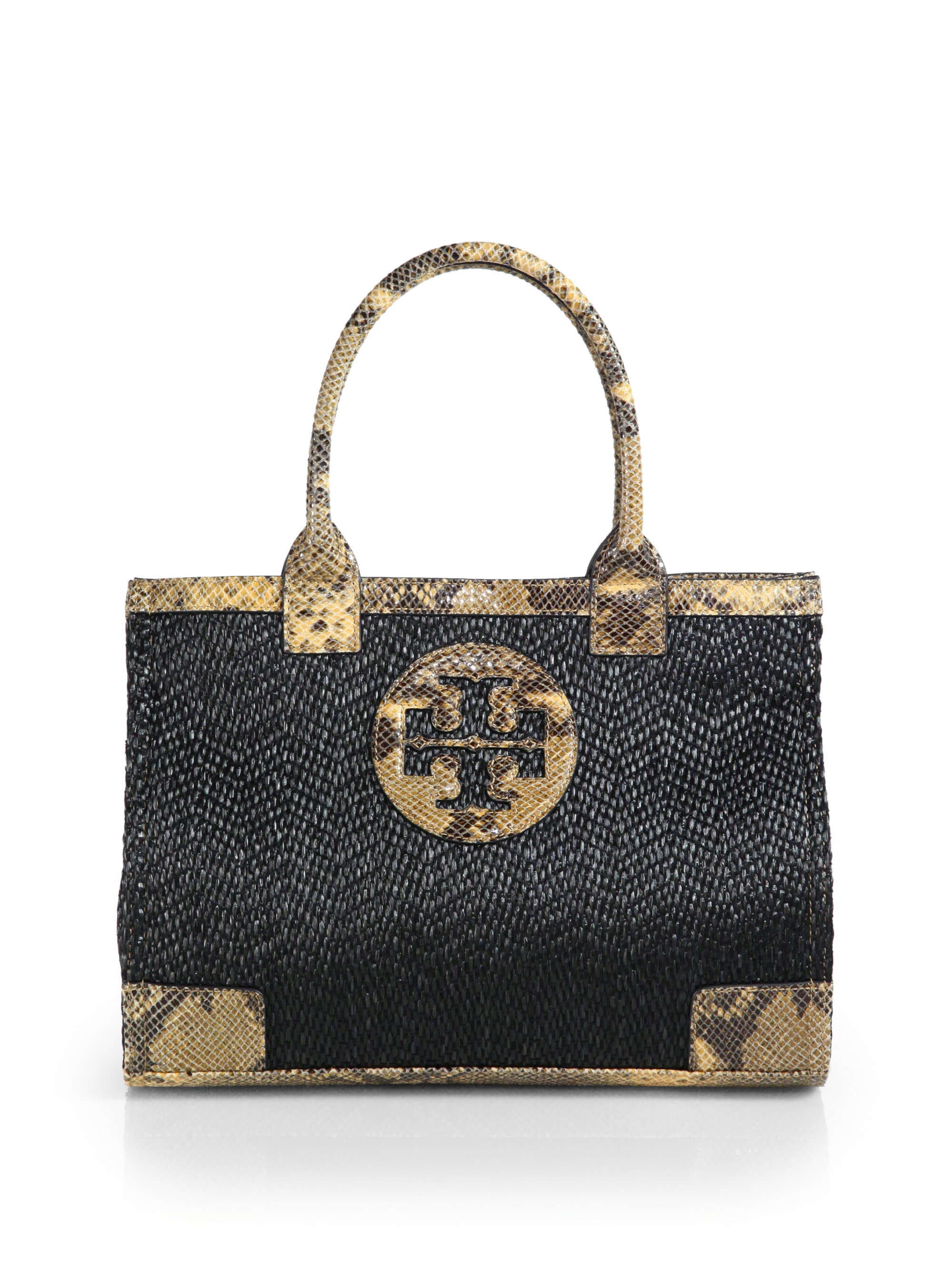 tory burch snakeskin tote