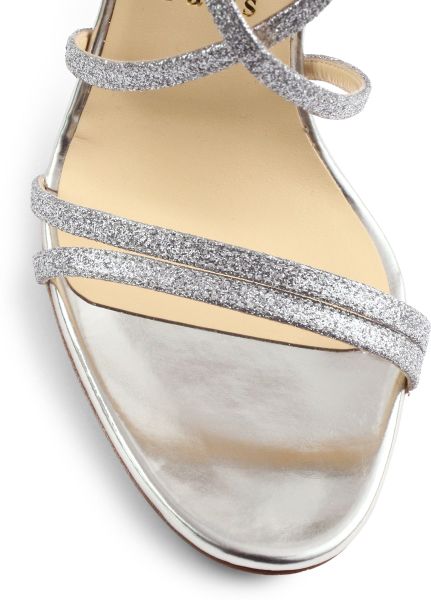 christian louboutin sandals silver