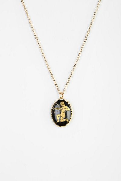 Urban Outfitters Hullabaloo X Urban Renewal Zodiac Necklace in Black ...