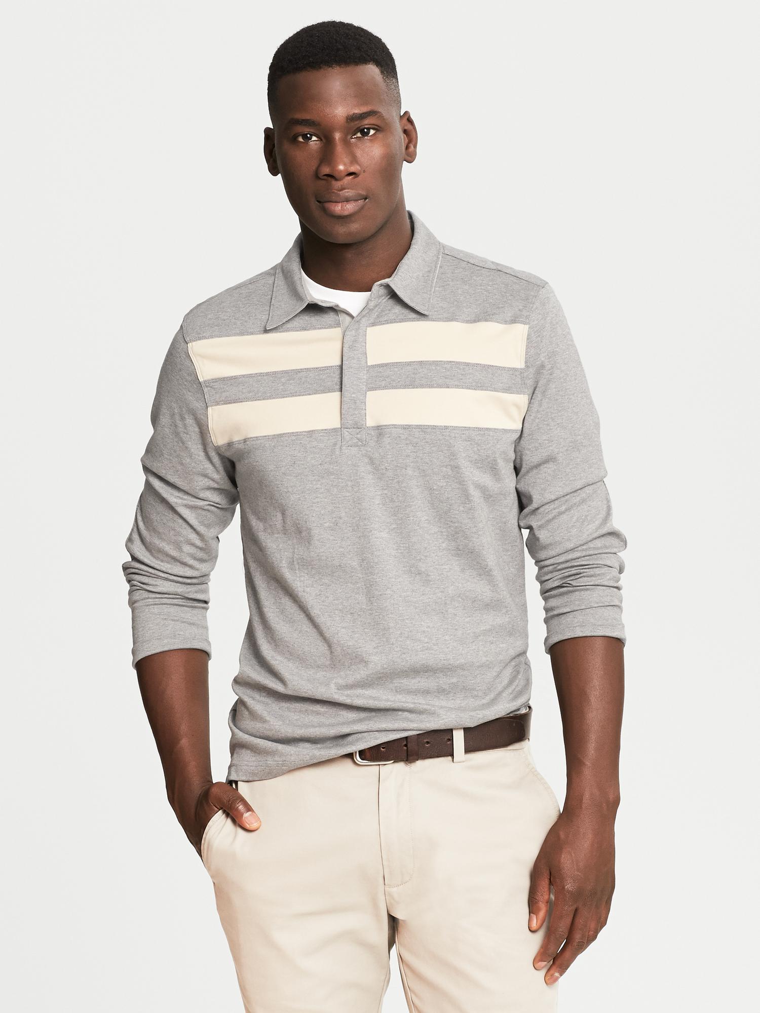 banana republic linen polo