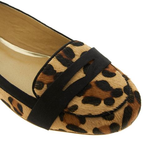 Asos Oasis Leopard Slipper Shoes in Animal (Leopard) | Lyst