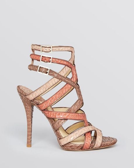 B Brian Atwood Sandals Carbinia High Heel in Pink (Bronze Multi) - Lyst