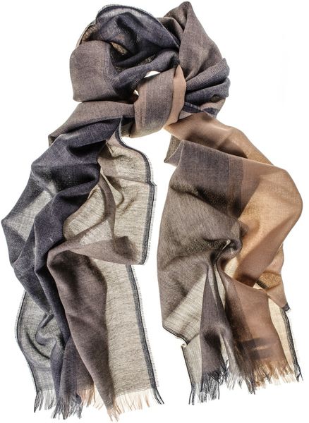 comicsahoy.com Grey and Camel Merino Wool Scarf in Gray for Men (grey) | Lyst