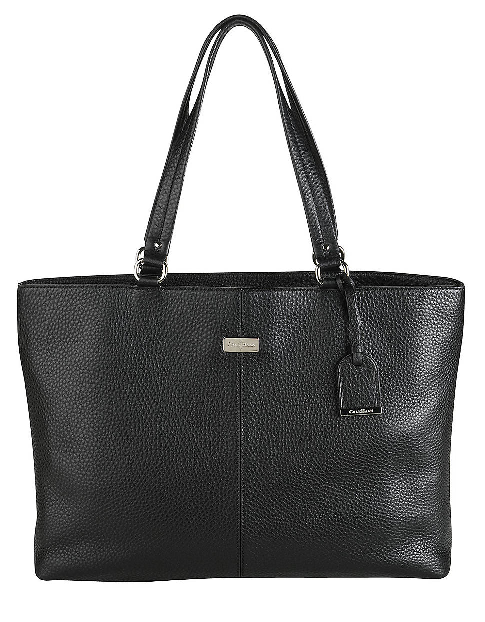 Cole Haan Village Leather Tech Tote Bag in Black | Lyst