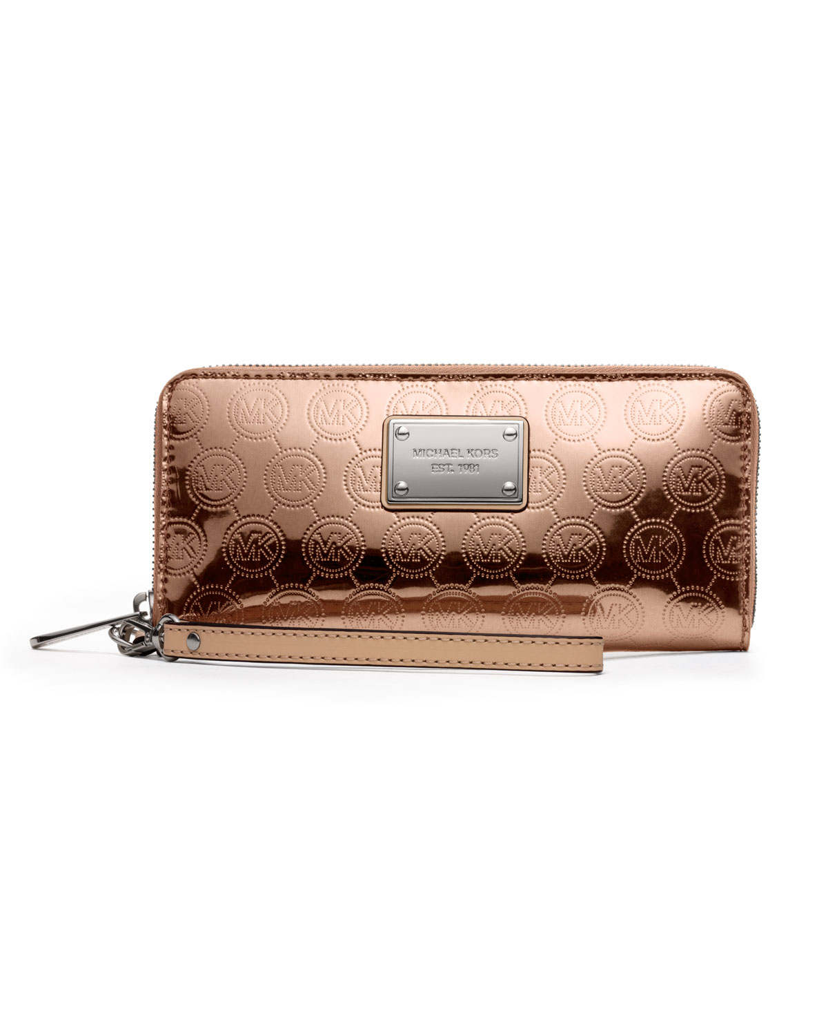 Michael Kors Iphone 5 Continental Wallet in Pink (ROSE GOLD)
