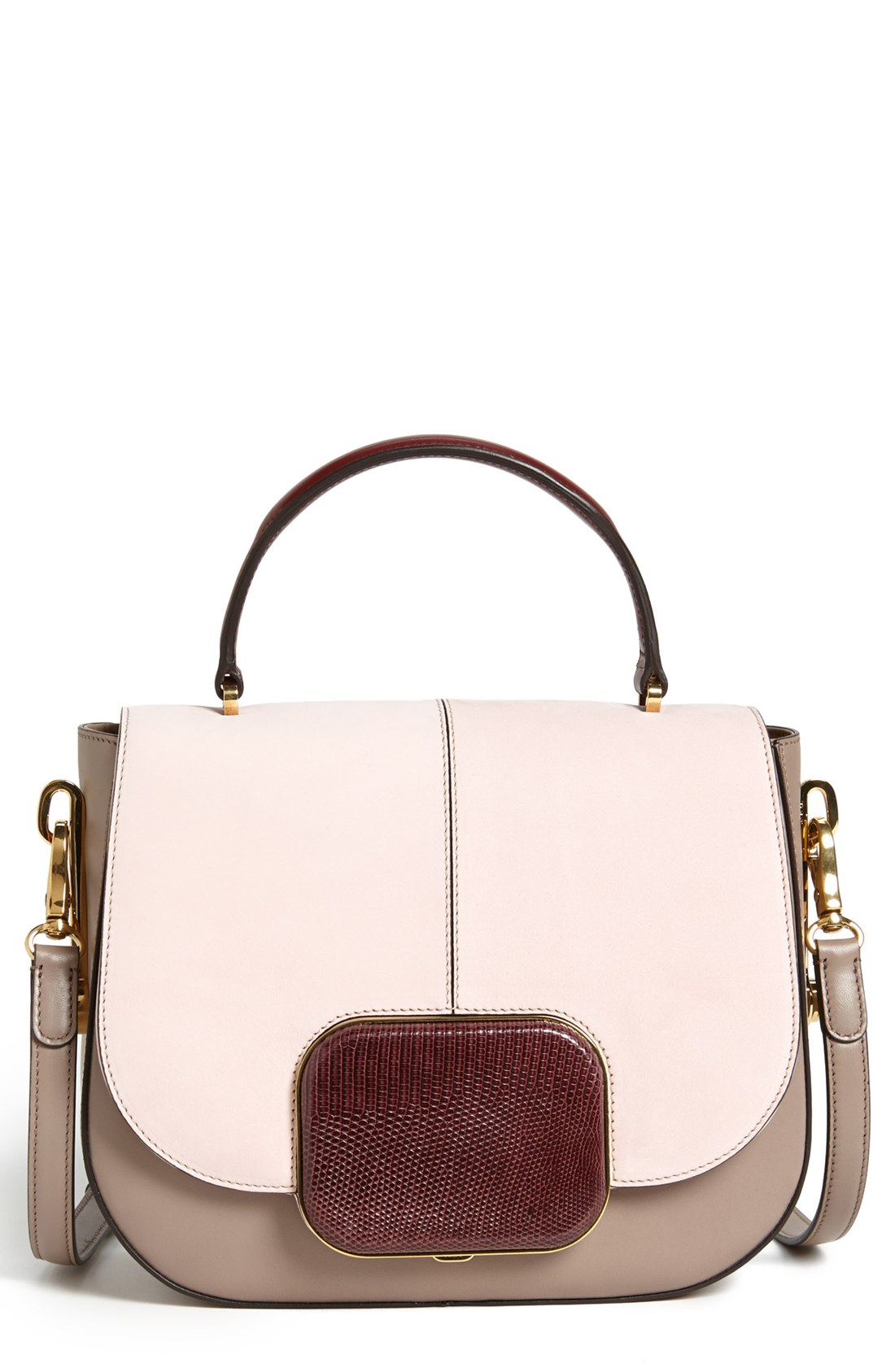 ... Racing Bandoliera Crossbody Bag in Pink (Light Pink Taupe Bordeaux