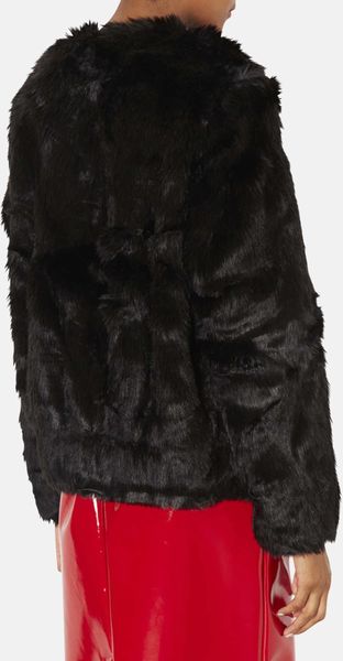 topshop faux fur bomber jacket