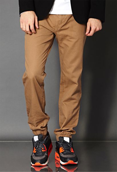 mens brown jogger pants