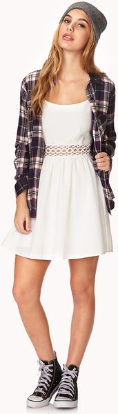 Forever 21 Sweet Lace Dress in White (Ivory) | Lyst